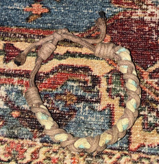 Adjustable Braided Leather Bracelet Tie Closure Brown Blue White Unisex