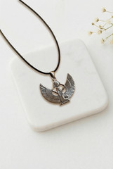 Isis necklace pendant – Egyptian goddess – Silver 900 – Egypt Amulet jewelry