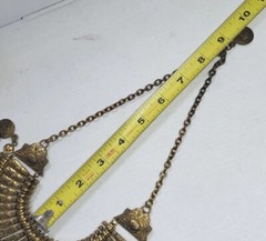 Child Of Wild Coin Necklace Vtg Bohemian Boho Bronze Statement Chunky Heavy
