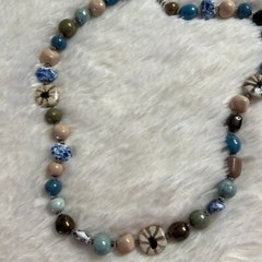 Handmade Multicolored Necklace. 23.5 in