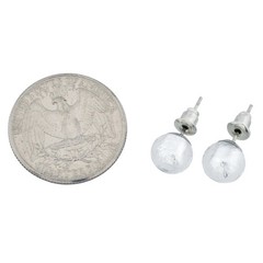 Glass Of Venice Murano Glass Earrings Studs – 1/4-Inch Round Stud Earrings in Si