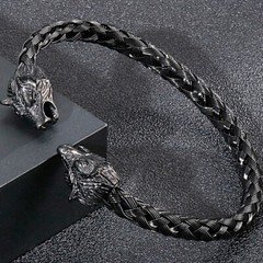 Wolves Of Odin Viking Bracelet | Norse Jewelry | Fenrir Wolf | Viking Jewelry
