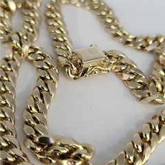 10k Yellow Gold 6.5MM Cuban Link Chain Necklace 22″