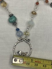 Bird Gemstone Necklace Ruby Sterling Silver Citrine Topaz HeyHey OOAK Art