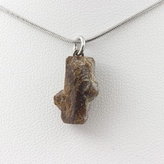 Raw Staurolite Necklace. 11.5 Ct. Kerzest, Coray, Finistère, France. Made In