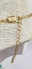 Etienne Aigner 16″ – 19″ Gold Tone flat Disk Chain Necklace
