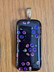 Handmade Fused Glass Pendant Mega Lot of 20 p – Kilnfused Dichroic OOAK – Lot 27