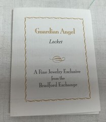 Bradford Exchange Guardian Angel Locket Fine Jewelry Exclusive with Box