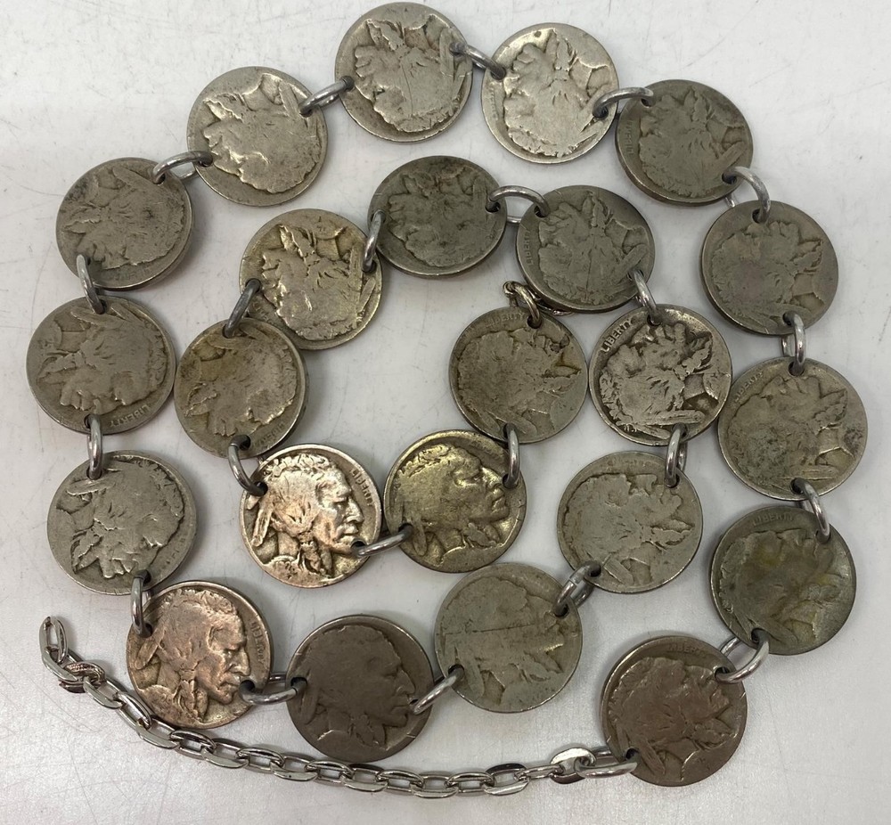 Indian Head Buffalo Nickel Necklace 23″ to 26″ Adjustable