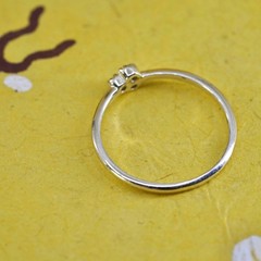 Size 8.25, vermeil gold over Sterling silver ring, 925 stackable band with cz
