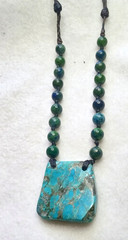 Turquoise genuine from Arizona, Azurite beads, Adjustable and Hand Braided.