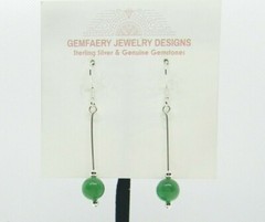 Sterling Silver Natural UVAROVITE GARNET Gemstone Earrings #4217…Handmade USA