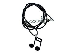 Notes Necklace Miniblings Note Notes Sixteenth Music Acrylic Glass Leather