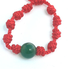 10 Knots Aventurine Baby bracelet for protection in Red string
