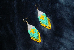 UKRAINE SOLIDARITY EARRINGS/NATIVE AMERICAN MADE IN THE USA