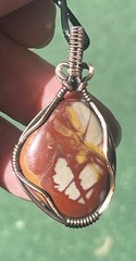 Australian Jasper (Noreena)~ Handmade Copper wire wrapped pendant jewelry 1b