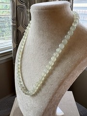 Natural Green Aventurine Beaded Necklace 8mm Round Beads 19” 40g Healing Crystal