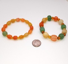 Genuine Multi Color Natural Jade Bracelet