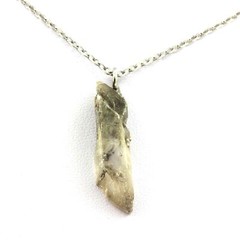 Raw Gypsum Necklace. 16 Ct. Marcieu, Isère, France.