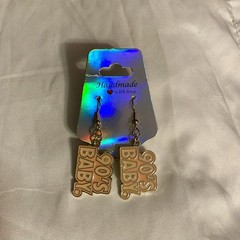 90’s Baby Earrings Handmade Fish Hook Dangle School Fundraiser