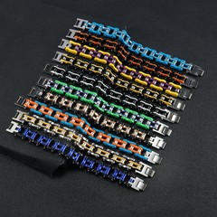Men’s Bracelets Motorcycle/Biker/Bicycle Chain Link Bracelets Stainless Steel