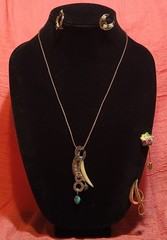 Chan Luu artisan bohemian cluster of charms and dark Brown Leather cord Necklace