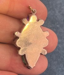 Jelly Opal, Amethyst + Chrome Diopside Silver Pendant. 1.5″ + 6g *Video*
