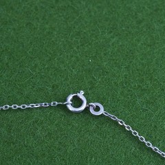 18″ 1mm, Vintage Italian sterling silver circle link chain, 925 silver necklace