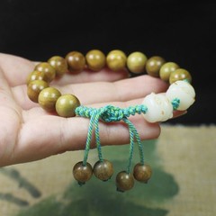 10mm Argentine Green Sandalwood Bracelet – Wooden Buddhist Prayer Beads