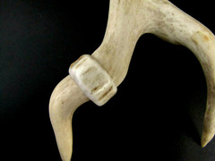 HANDCRAFTED OOAK SHED DEER, ELK ANTLER RING,SIZE 9 1/4, R-13