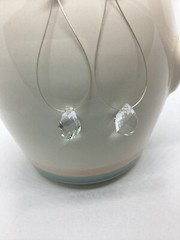 Sterling Silver And Faceted Quartz Briolette