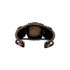 Vintage, Bracelet, Fox Turquoise, Sterling Silver, Navajo Handmade, 7 1/2″