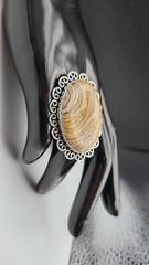 Large Picture Jasper Ring Sterling Silver Size 9 Handmade Jewelry