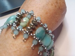 7.5″ Powder Blue Stone and Tiny Glass Bead Bracelet 06-01-2026