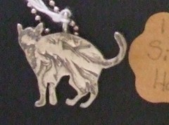 Cat charm Necklace handcrafted by Made from Coins Jewelry; FS