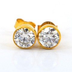 2.00 Ct Certified White Diamond Solitaire Studs/Earrings, Amazing Shine & Bling!
