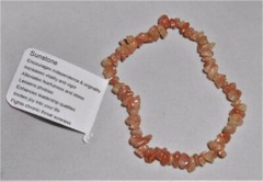 Natural Gemstone Sunstone Bracelets by Healing Light Stones Round Bead & Chip