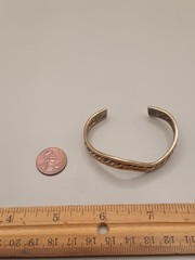 Sergio Lub Carnival Twisted Copper Brass Wavy Cuff Bracelet 6.1″