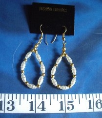 ~ Pierced Earrings ~ Faux Pearls ~ White/Ivory ~ Fashion Jewelry ~ Fish Hooks ~