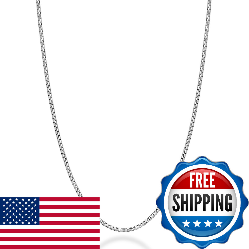Miabella Italian 925 Sterling Silver Solid 2Mm Round Chain Necklace For Women