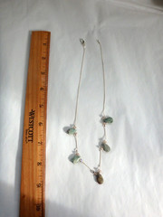 Beautiful Ruby in Fuchsite Necklace 925 Sterling Silver Artisan 17″ length