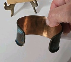 Anju India Jewelry Copper & Brass Patina Collection Earrings & Cuff Bracelet