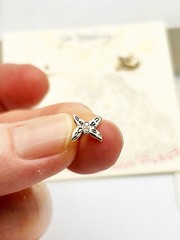 Jes MaHarry 14K Gold and Diamond Butterfly Stud Earrings