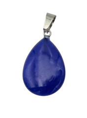 Natural 1″ Stone Teardrop Shaped Pendant Necklace On 17″-18″ Black Cord – CHOICE