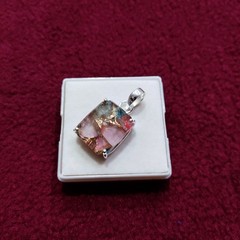 Genuine Copper Quartz Pendant Sterling Silver Handmade Gemstone Pendant Jewelry