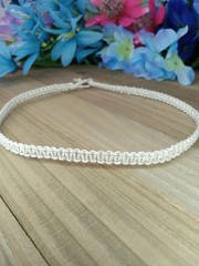 New Natural Hemp Necklace, Unisex 18 inch Thin Hand Knotted Macrame, Beachy Boho