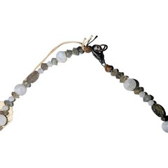 Labradorite Rainbow Moonstone Necklace Beaded Jewelry Tucson Gem Mineral Show A+