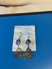 Woman’s Hand Crafted Earrings By Earth Dreams Sterling Silver 1 3/4 Inch