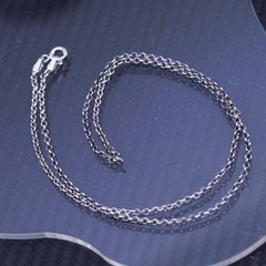 18” 1.5mm, vintage Italian sterling silver 925 circle chain necklace