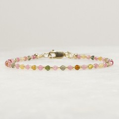 2mm Tourmaline Bracelet – Dainty Gold Filled Minimal Stack